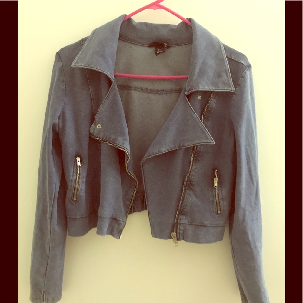 Blue cropped jacket